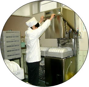 写真　導入された食器洗浄機の写真