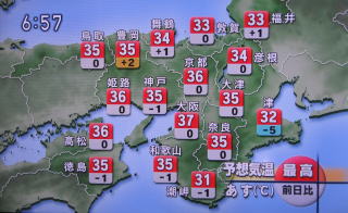 H22年夏の状況 天気図 明日は37℃!