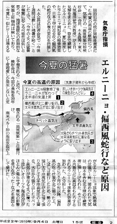 H22年夏の状況 気象庁発表