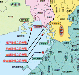 大阪湾フェニックス計画　海上地図　